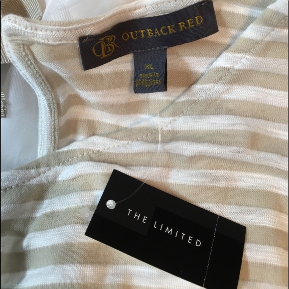 NWT Outback Red/ Limited- striped tunic tie back - Picture 2 of 5